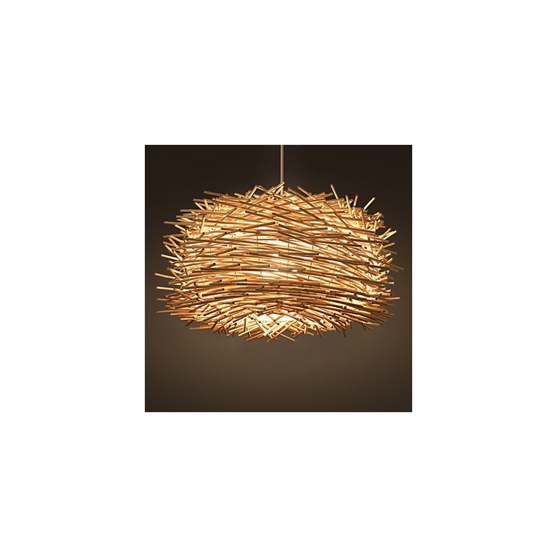 European and American Denss Rattan Weaving Chandelier