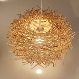 European and American Denss Rattan Weaving Chandelier