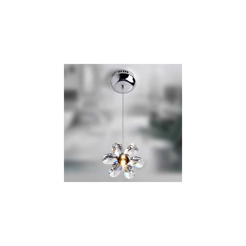 Modern Contemporary Crystal Mini Style Electroplated Pendant Light