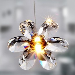 Modern Contemporary Crystal Mini Style Electroplated Pendant Light
