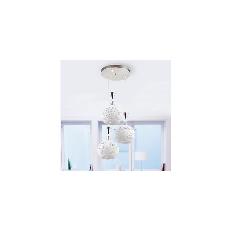 3 Heads Pendant Light Modern Contemporary Metal