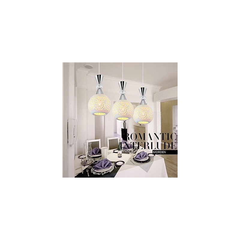 3 Heads Pendant Light Modern Contemporary Metal