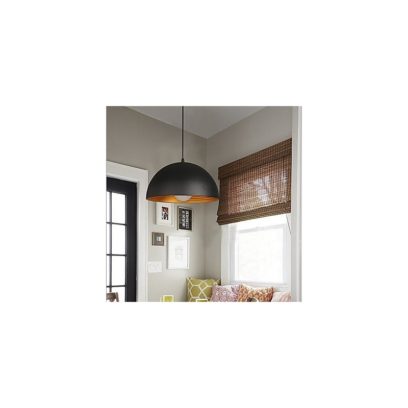 Creative Lamp Round Chimney Droplight Wrought Iron Character Meals Chandelier Black And White