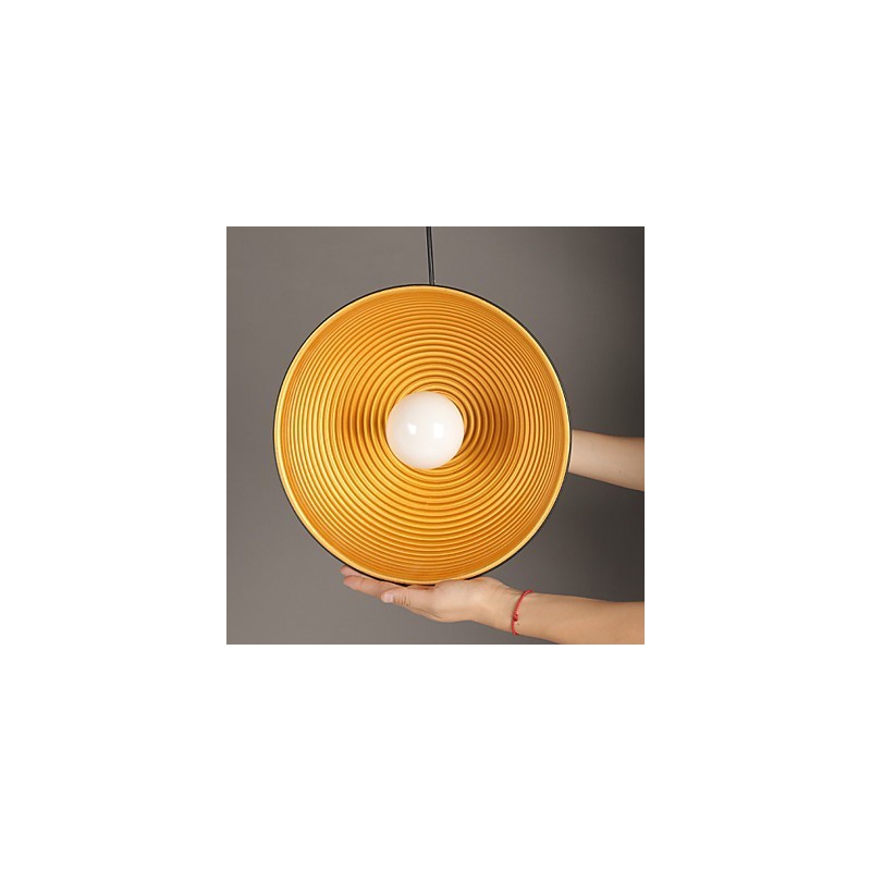 Creative Lamp Round Chimney Droplight Wrought Iron Character Meals Chandelier Black And White