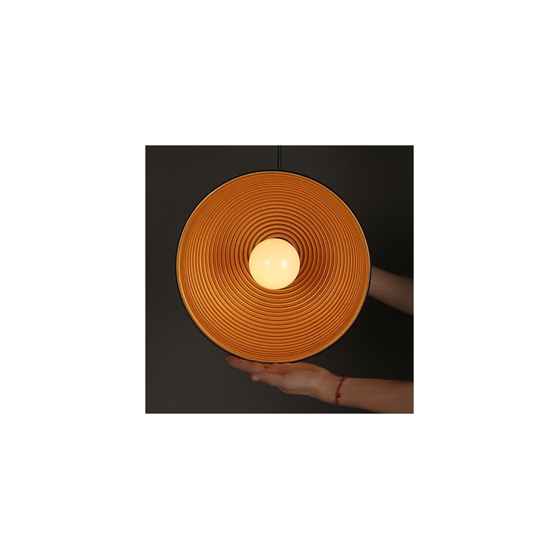 Creative Lamp Round Chimney Droplight Wrought Iron Character Meals Chandelier Black And White