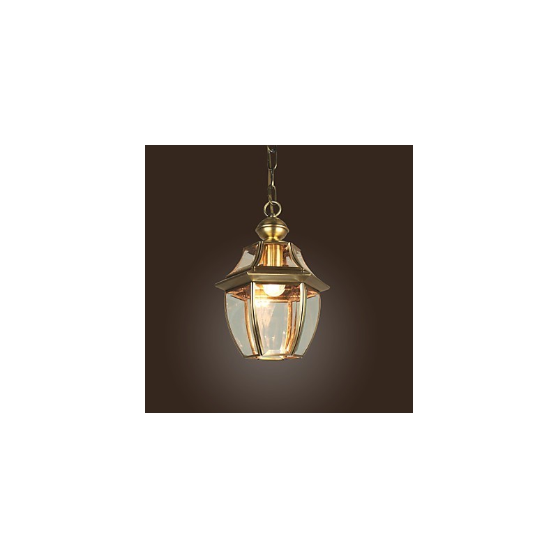 Traditional Classic Lantern Mini Style Electroplated Pendant Light