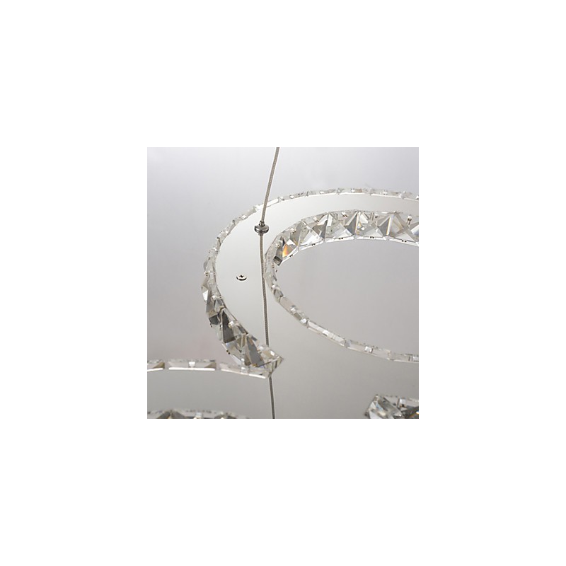 Modern Contemporary Crystal Chrome Metal Pendant Light