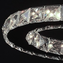 Modern Contemporary Crystal Chrome Metal Pendant Light