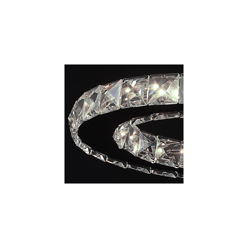 Modern Contemporary Crystal Chrome Metal Pendant Light