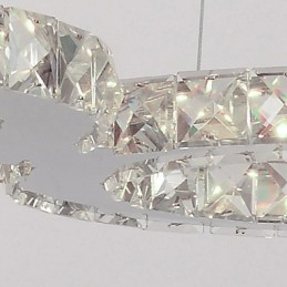 Modern Contemporary Crystal Chrome Metal Pendant Light