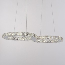 Modern Contemporary Crystal Chrome Metal Pendant Light