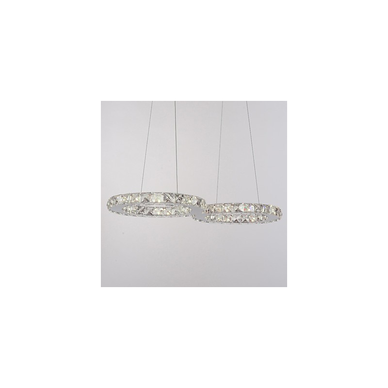 Modern Contemporary Crystal Chrome Metal Pendant Light