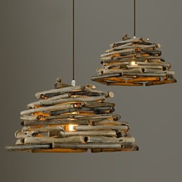 Retro Classic Wooden Ceiling Lights Simple Pendant Lamps Cafe Pendant Lamp