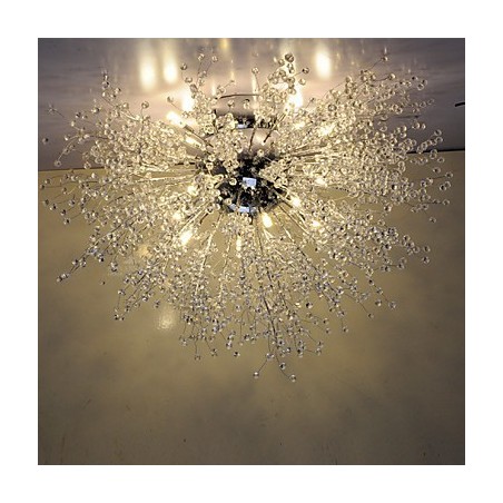 G4 Mitated Crystal Lamp Pendant Light Stainless Steel Dia 90CM