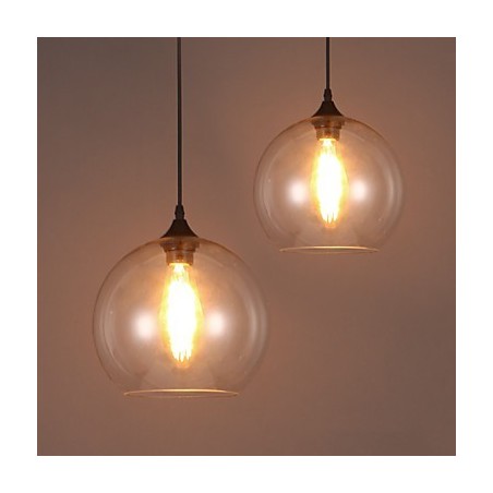 American Creative Nordic Contracted Rural Glass Ball Single Head Droplight Lanp