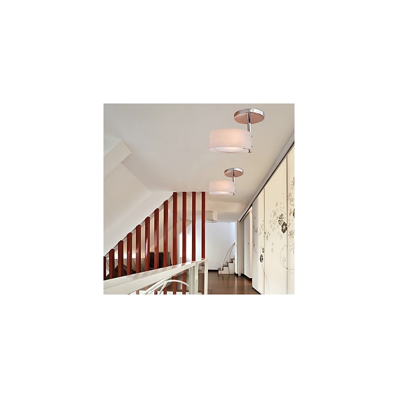 Modern Contemporary Mini Style Chrome Metal Chandelier Flush Mount Garage