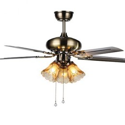 Ceiling Fans Luxe Eco Modern Ceiling Fan With Light 42 Inch Blades Brushed Steel Finish