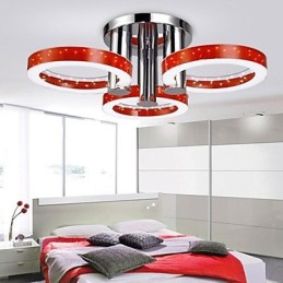 Modern Contemporary Chrome Metal Chandelier Flush Mount