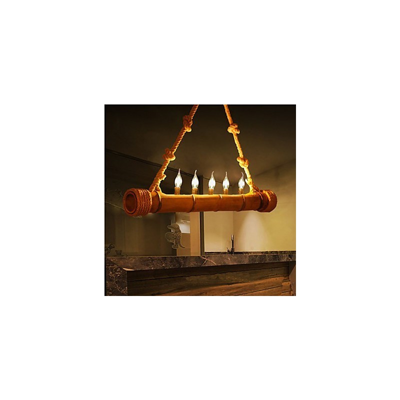 Cafe Pastoral Nostalgia Decorative Bamboo Chandelier
