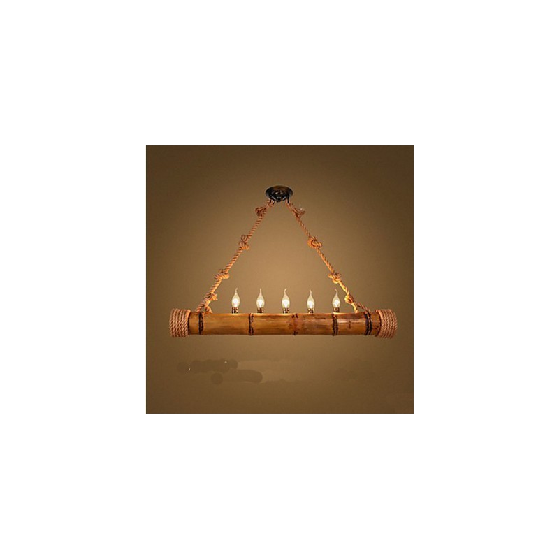 Cafe Pastoral Nostalgia Decorative Bamboo Chandelier