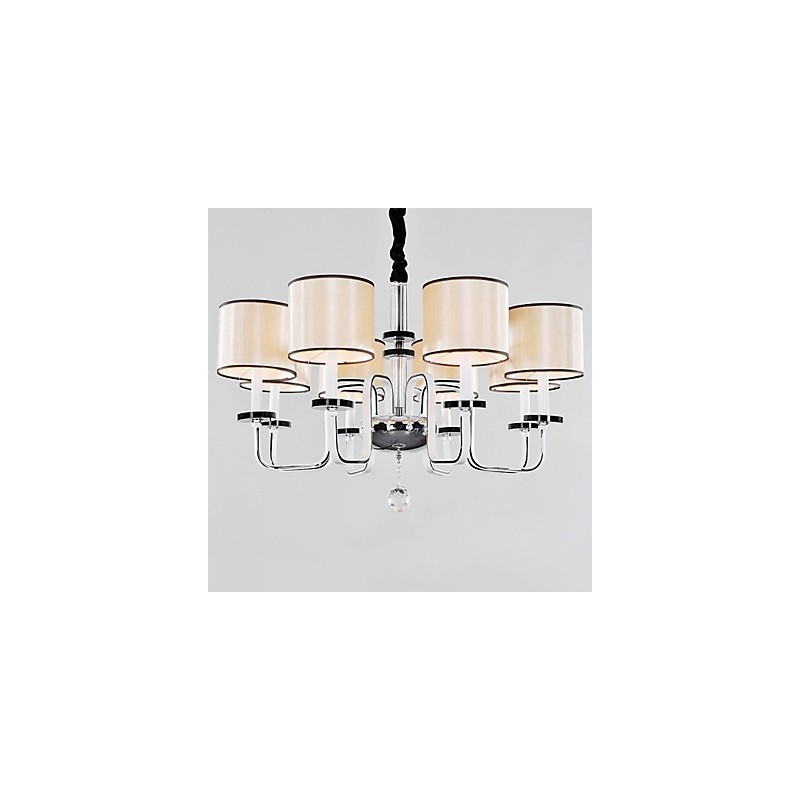 Modern Contemporary Crystal Chrome Metal Chandelier