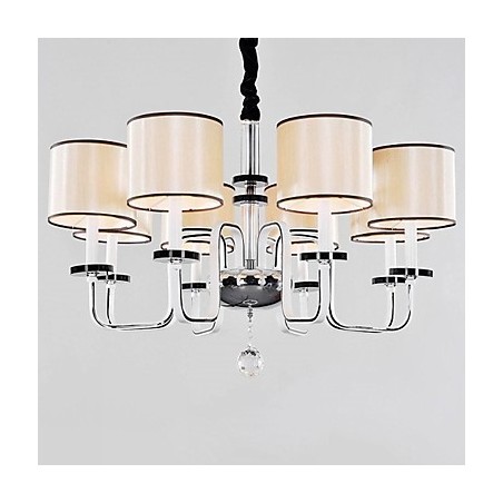 Modern Contemporary Crystal Chrome Metal Chandelier