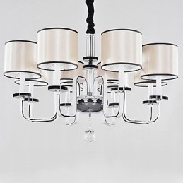 Modern Contemporary Crystal Chrome Metal Chandelier