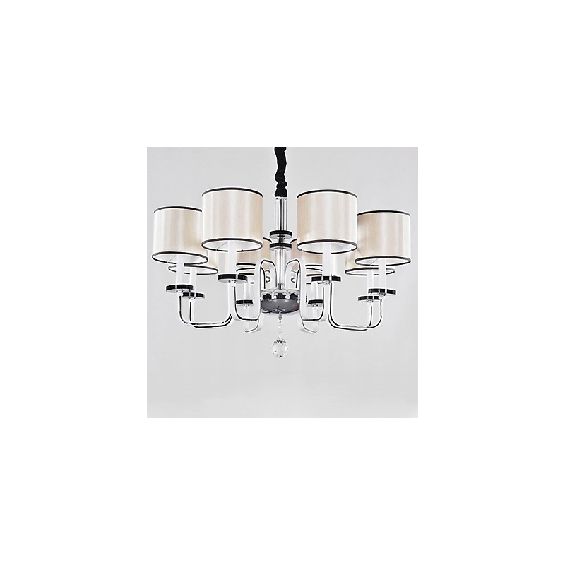Modern Contemporary Crystal Chrome Metal Chandelier