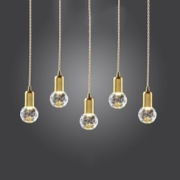 Modern Contemporary Vintage Mini Style Gold Metal Pendant Light