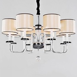 Modern Contemporary Crystal Chrome Metal Chandelier