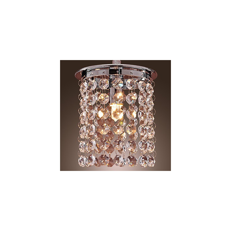 Modern Contemporary Crystal Mini Style Electroplated Pendant Light