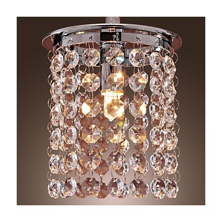 Modern Contemporary Crystal Mini Style Electroplated Pendant Light