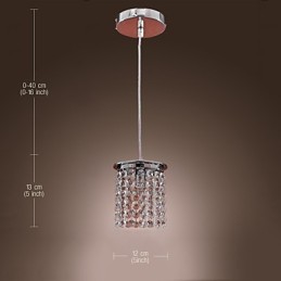 Modern Contemporary Crystal Mini Style Electroplated Pendant Light