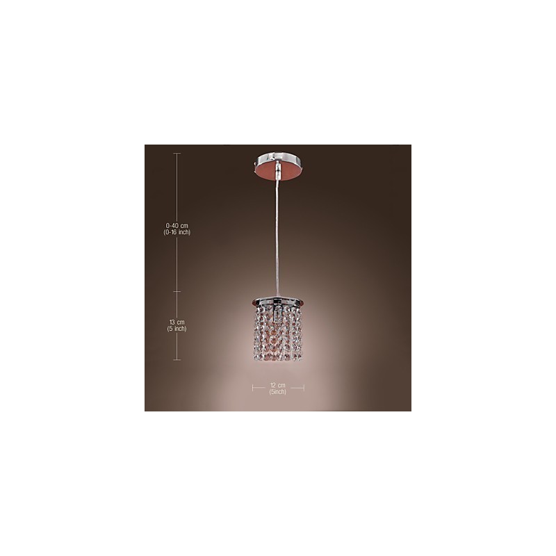 Modern Contemporary Crystal Mini Style Electroplated Pendant Light