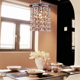 Modern Contemporary Crystal Mini Style Electroplated Pendant Light