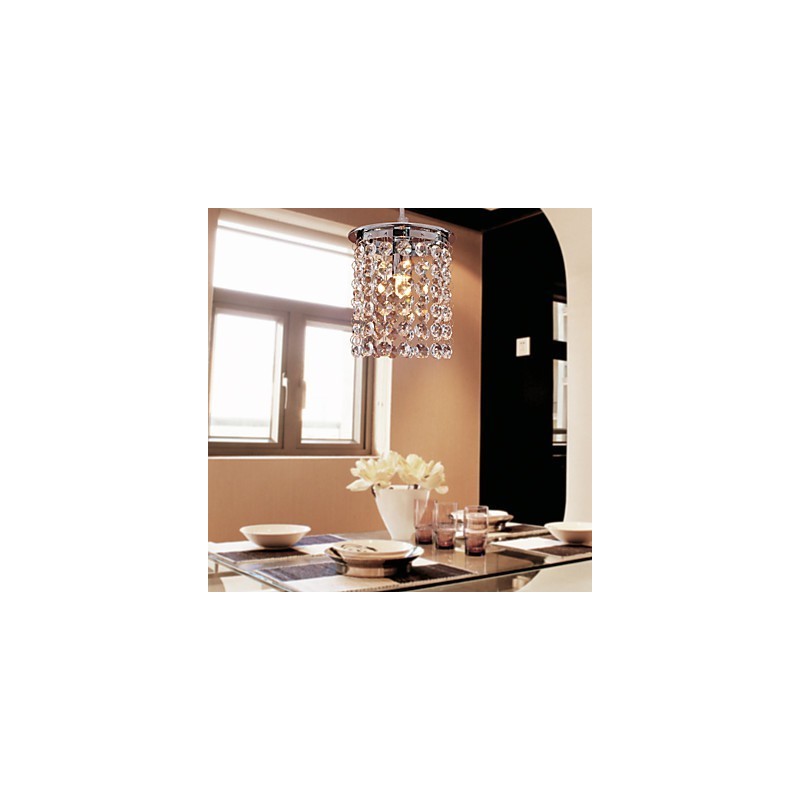 Modern Contemporary Crystal Mini Style Electroplated Pendant Light