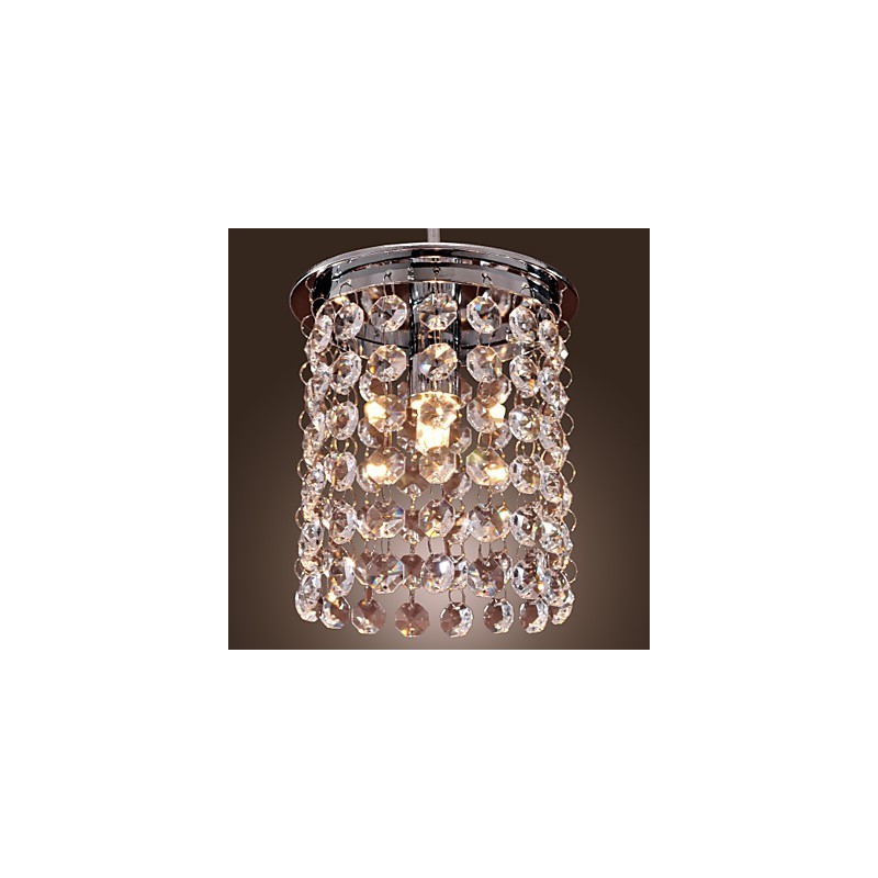 Modern Contemporary Crystal Mini Style Electroplated Pendant Light