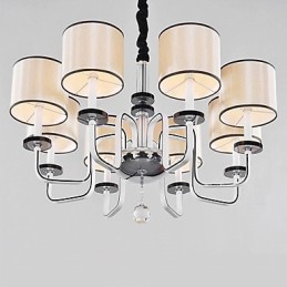 Modern Contemporary Crystal Chrome Metal Chandelier