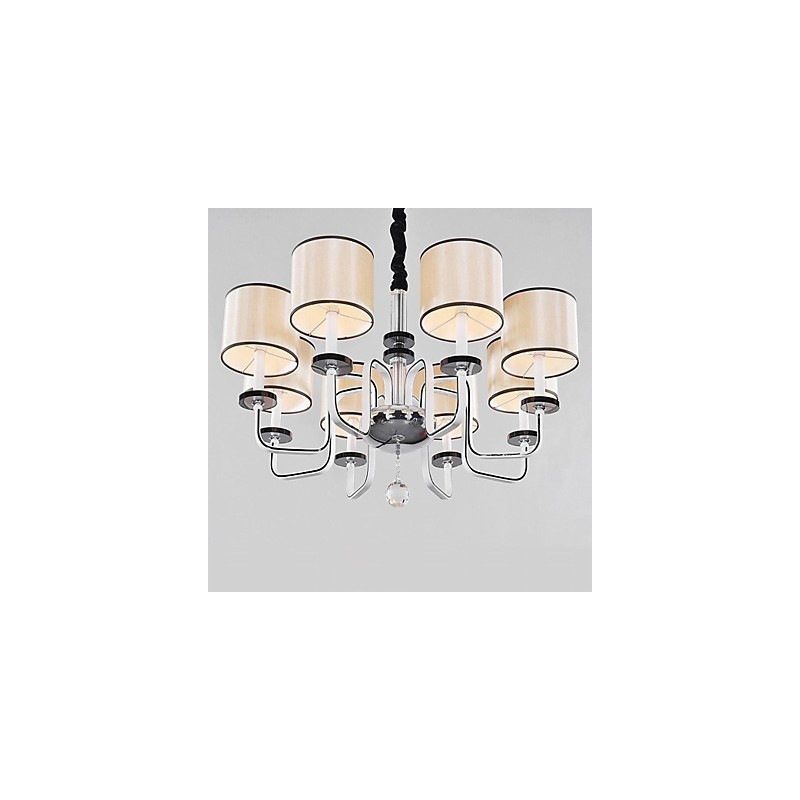 Modern Contemporary Crystal Chrome Metal Chandelier