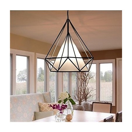 American Retro Simple Single Head Diamond Pendant