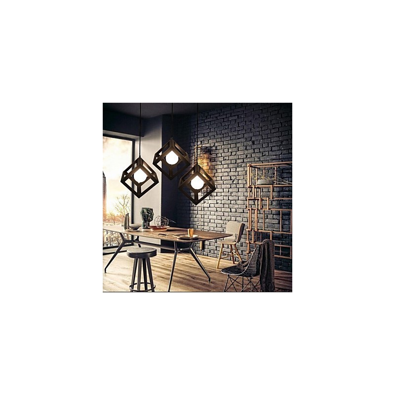 American Retro Birdcage Shape Iron Art Chandelier