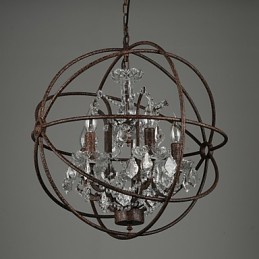 Chandelier Crystal Traditional Classic Metal