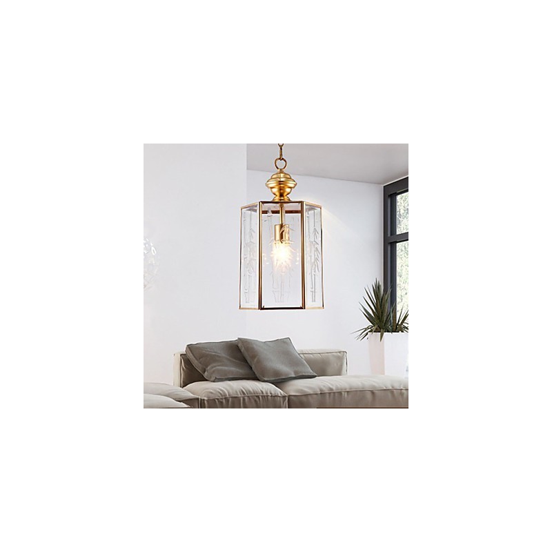 American Country Small Pendant all Copper Single Glass