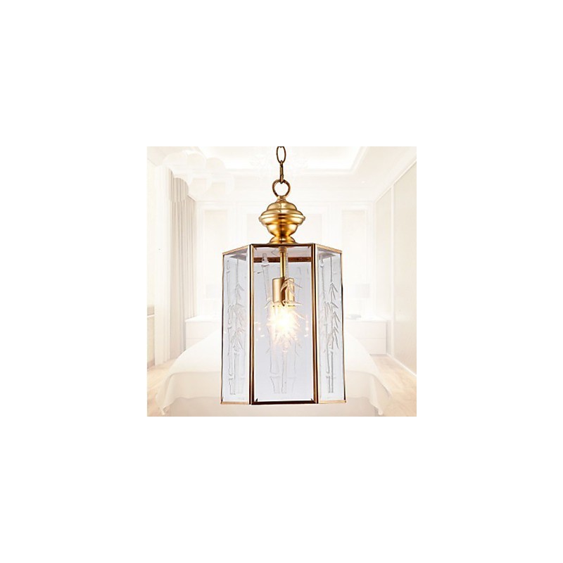 American Country Small Pendant all Copper Single Glass