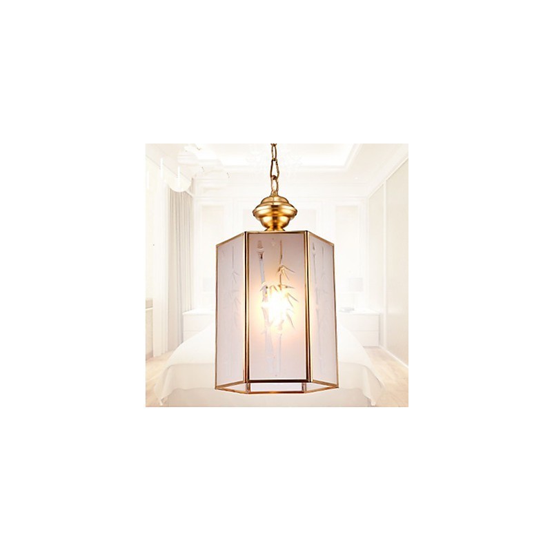 American Country Small Pendant all Copper Single Glass