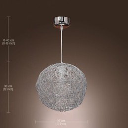 Modern Contemporary Globe Mini Style Chrome Pendant Light