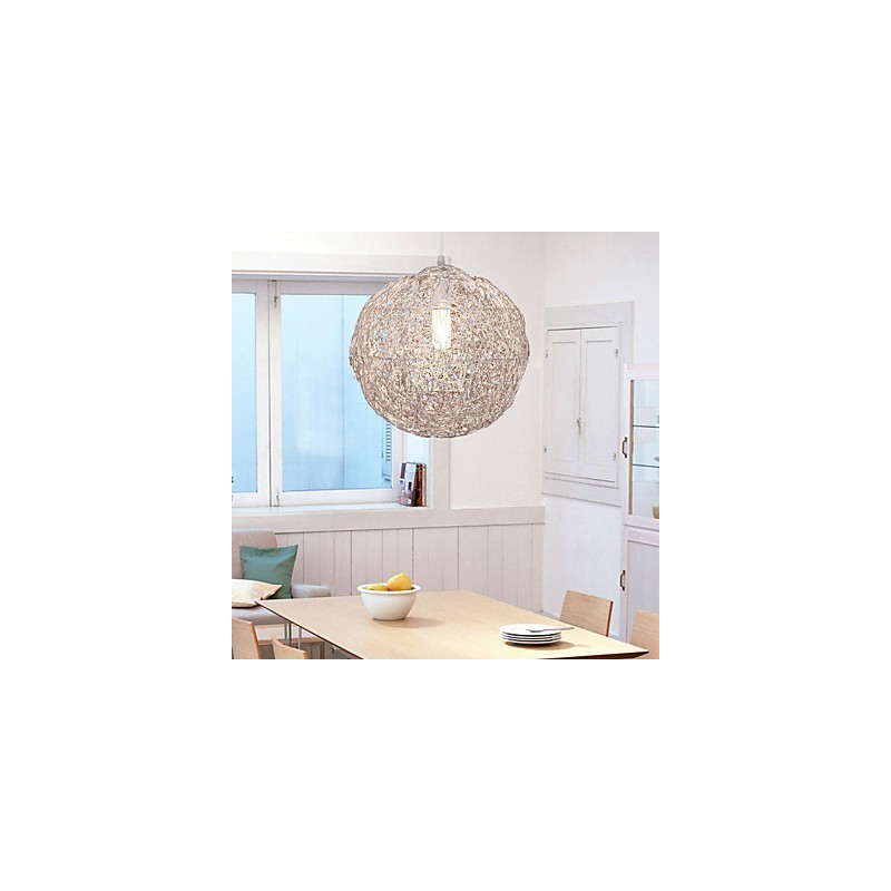 Modern Contemporary Globe Mini Style Chrome Pendant Light