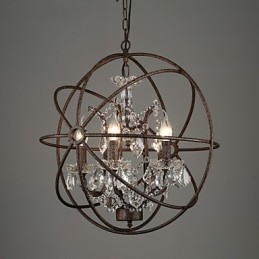 Chandelier Crystal Traditional Classic Metal