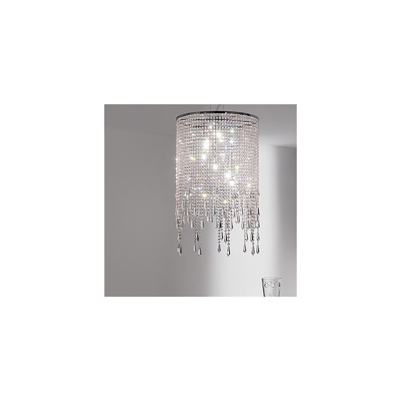 Modern Contemporary Crystal Metal Pendant Light