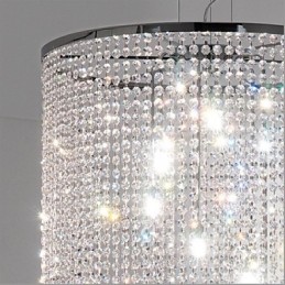 Modern Contemporary Crystal Metal Pendant Light